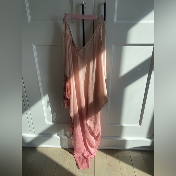 Michael Costello For Revolve, fringe cover up, mauve ombré - Picture 4 of 7